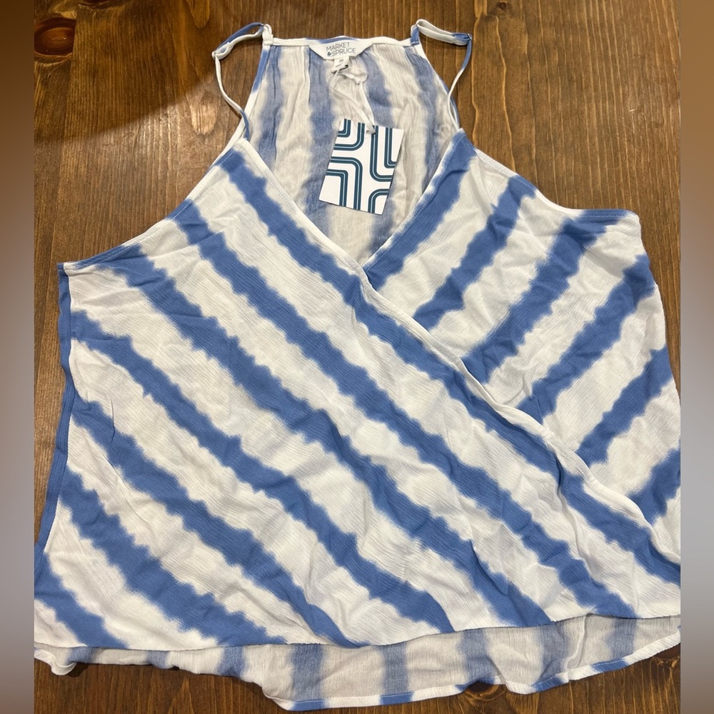Tank top with wrap front